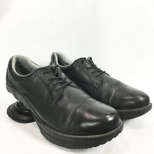 COPY - Z Coil Black Leather Lace Up Cap Toe Oxford